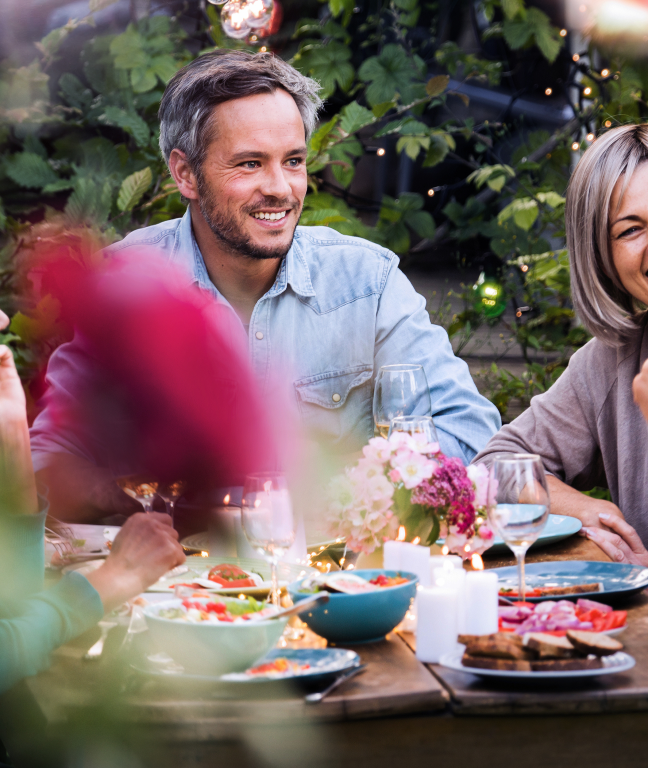 family outdoor meal